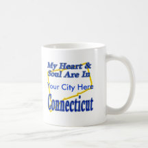 My Heart & Soul Are In Connecticut Mugs