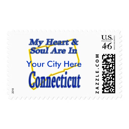 My Heart & Soul Are In Connecticut Stamp