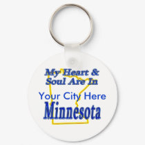 My Heart & Soul Are In Minnesota keychains by TShirtDotCom My Heart & Soul Are In Minnesota keychains