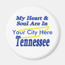 My Heart & Soul Are In Tennessee Fridge Magnet