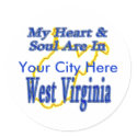 My Heart & Soul are in West Virginia stickers