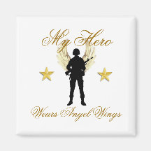 my hero, 1142, 1142, My Hero , Wears Angel Wings Refrigerator Magnets