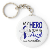 My Hero Is My Angel ALS Key Chain