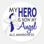 My Hero Is My Angel ALS Round Stickers