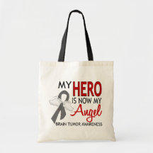 My Hero Is My Angel Brain Tumor Tote Bag