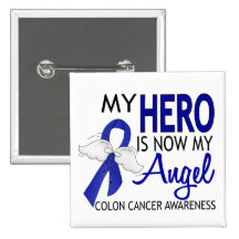 My Hero Is My Angel Colon Cancer Pin