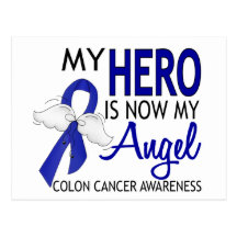 My Hero Is My Angel Colon Cancer Postcards