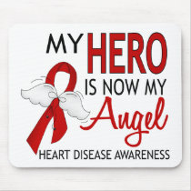 My Hero Is My Angel Heart Disease Mousepads
