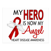 My Hero Is My Angel Heart Disease Postcards