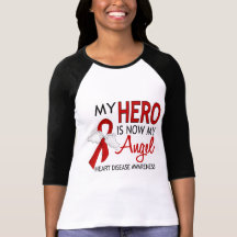 My Hero Is My Angel Heart Disease T Shirts