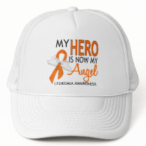 My Hero Is My Angel Leukemia Trucker Hat