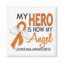 My Hero Is My Angel Leukemia Refrigerator Magnet