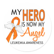 My Hero Is My Angel Leukemia Stickers