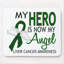 My Hero Is My Angel Liver Cancer Mousepad