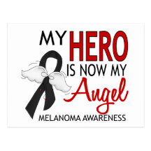 My Hero Is My Angel Melanoma Postcards