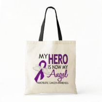 My Hero Is My Angel Pancreatic Cancer Canvas Bags