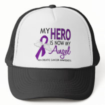 My Hero Is My Angel Pancreatic Cancer Trucker Hat