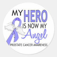 My Hero Is My Angel Prostate Cancer Sticker