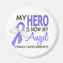 My Hero Is My Angel Stomach Cancer Fridge Magnets