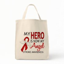 My Hero Is My Angel Stroke Canvas Bags