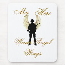 my hero, My, Hero, Wears Angel Wings Mousepad