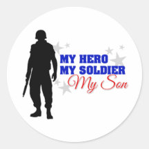 My Hero, My Soldier, My Son Round Sticker