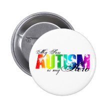 My Hero  My Son - Autism Buttons