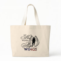 My Hero Wears Angel Wings Canvas Bag