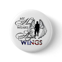 My Hero Wears Angel Wings buttons by silentranksshop My Hero Wears Angel Wings buttons