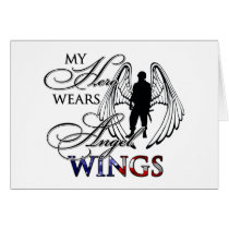 My Hero Wears Angel Wings Greeting Cards