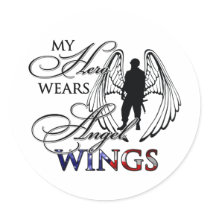 My Hero Wears Angel Wings stickers