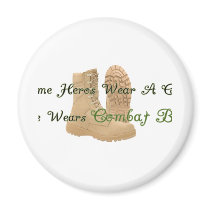 My Hero Wears Combat Boots magnets