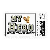 My Hero Wears Combat Boots! postage by xuberalles My Hero Wears Combat Boots! postage