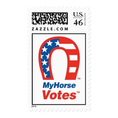 My Horse Votes In The USA! Postage by MyDogVotes