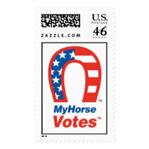 My Horse Votes In The USA! postage