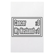My Husband Beat Cancer (Scoreboard) Stationery Design