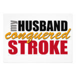 My Husband Conquered Stroke Card Invites
