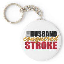 My Husband Conquered Stroke Keychain keychains