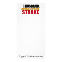 My Husband Conquered Stroke Photo Card photo cards