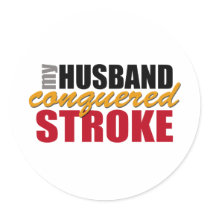 My Husband Conquered Stroke stickers