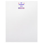 My Husband Is A Hero Customized Letterhead