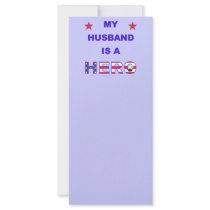 My Husband Is A Hero Rack Cards