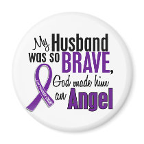 My Husband Is An Angel Pancreatic Cancer Fridge Magnet