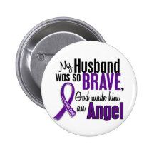 My Husband Is An Angel Pancreatic Cancer Pin