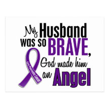My Husband Is An Angel Pancreatic Cancer Post Card