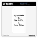My Husband Is Married To A Great Writer Decals For The iPhone 4S