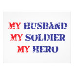My husband, my soldier, my hero custom announcement