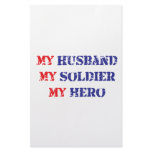 My husband, my soldier, my hero stationery
