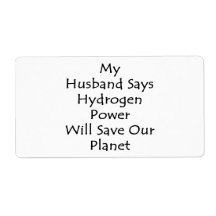 My Husband Says Hydrogen Power Will Save Our Plane Shipping Label