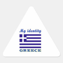 My Identity Greece Triangle Stickers